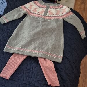 GAP Gray and Pink Kids Sweater Set
